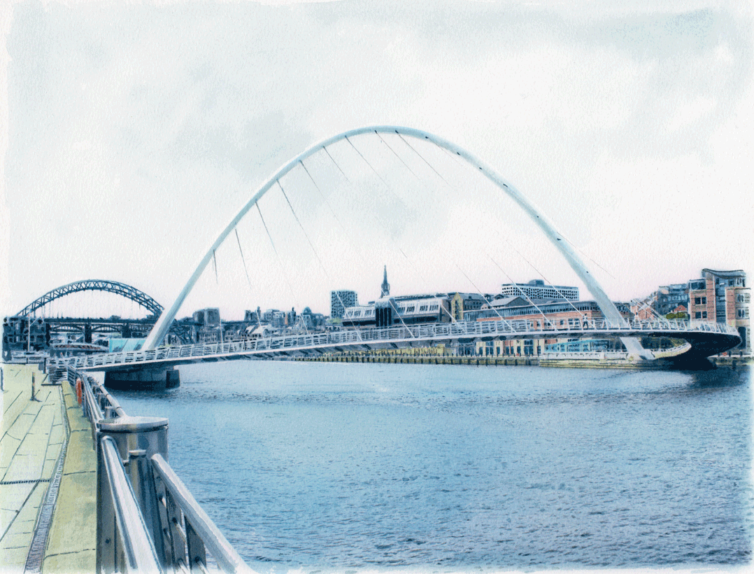 River Tyne, Millennium Bridge, Newcastle upon Tyne, Gateshead